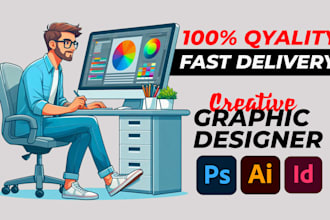 do photoshop, vector illustration, indesign for you