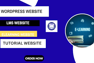 design a wordpress lms website coaching website elearning website