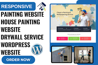 build responsive painting website house painting website drywall service website