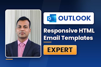 design responsive HTML email template for outlook and gmail