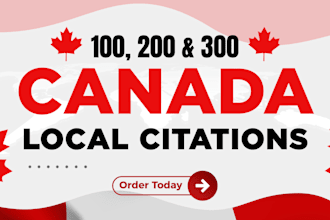 build 300 high authority canada local citations with perfect nap consistency