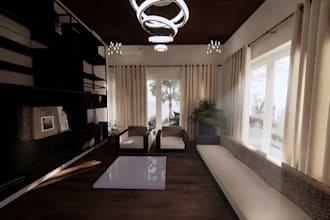 create 3d interior rendering with mood and style