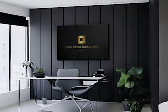 fully customized zoom virtual background with your logo