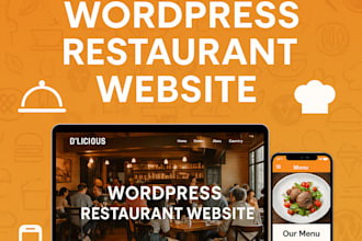 create a fast responsive wordpress restaurant website with online ordering