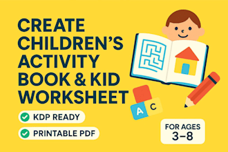 do children activity book kid worksheet