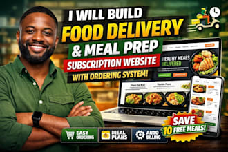 build food delivery website meal prep subscription website with ordering system