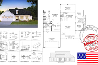 architectural and structural permit ready drawings, mep, il nc sc vw ok pe stamp