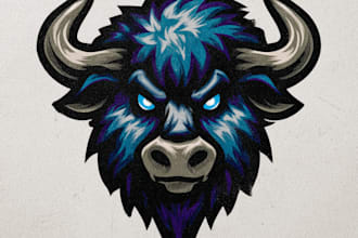 do vintage, mascot, logo, illustration for you