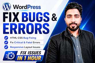 fix wordpress issues ,fix wordpress , bug , errors wordpress help