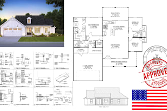 code complaint residential commercial building permit drawing set engineer stamp