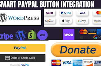 integrate paypal smart button credit card and express checkout to your website