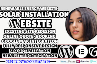solar installation website renewable energy website solar company website