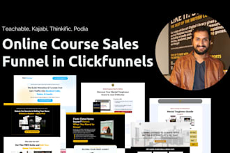 build online course funnel landing page in clickfunnels