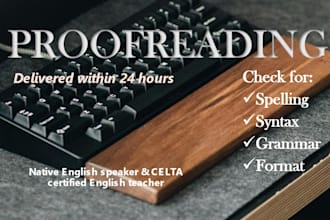 proofread your english text within 24 hours