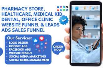 design pharmacy store healthcare website medical kid dental office clinic leads
