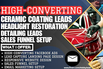 generate auto detailing leads ceramic coating leads glass coating car detailing
