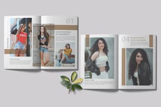 design fashion lookbook, product catalog magazine booklet sell sheet line sheet