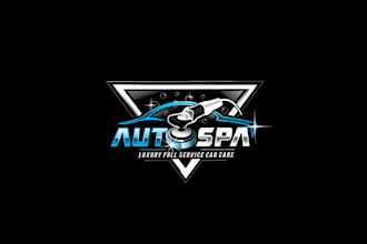 make modern auto spa, auto obsessive and auto repair logo design