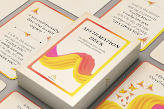 design positive affirmation card game motivational or conversational flash cards