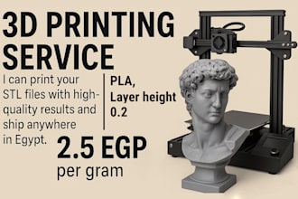 3d print stl files and deliver physical objects in egypt