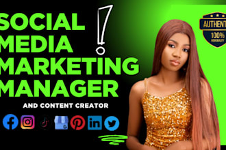 be your social media marketing manager and content creator