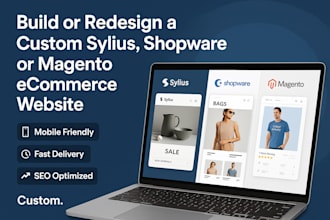 build redesign custom sylius website shopware store design magento website
