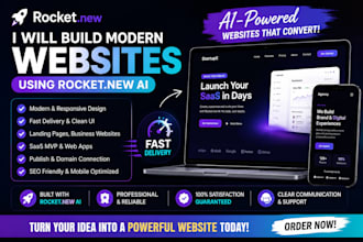 build a modern website using rocket ai