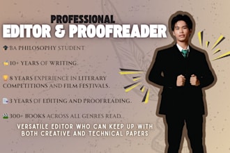 edit and proofread your book, novel, or paper to perfection