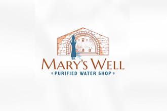 design classy purified water store logo