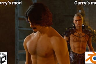 create, edit, port custom player model for garry mod, skyrim mod, fallout, ffxiv
