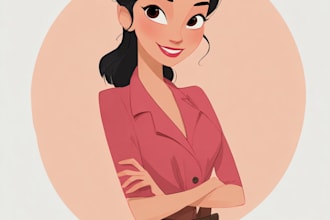 unique style disney cartoon sketch  card