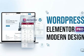 design modern wordpress website or elementor landing page