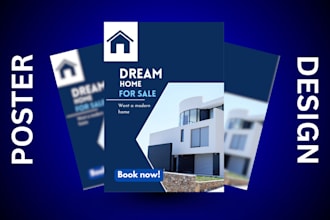 do real estate flyer, poster, brochure design
