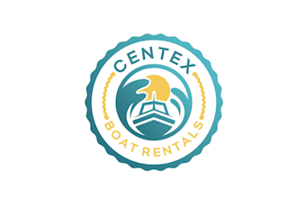 make pictorial particular logo for boat rentals on the lake