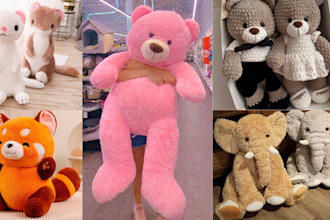 create a custom handmade plush toy crochet doll or stuffed animal amigurumi