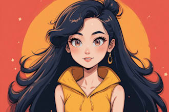 draw cartoon vector portrait or illustration