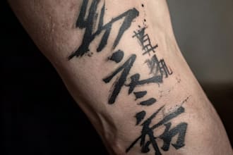 design a chinese or japanese calligraphy tattoo for you