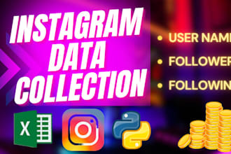 extract and collect instagram usernames and followers count