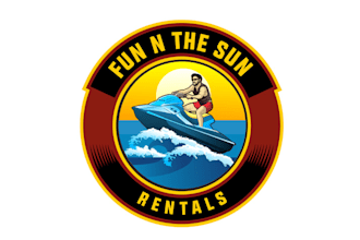 design high definition fun sun beach travels logo