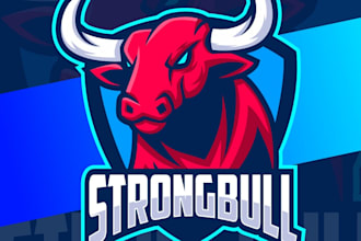 professional rhino and bull logo design services for your brand