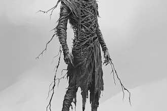 draw fantasy horror character art or horror art