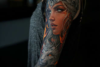 create a beautiful tattoo sleeve art