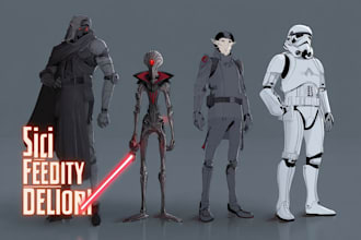 draw sci fi or fantasy concept art illustration characters