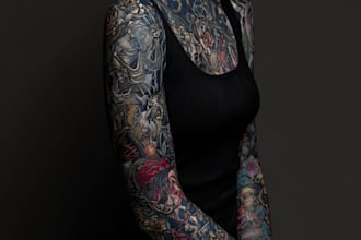 make a custom tattoo sleeve art as you want