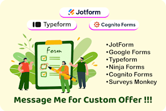 create online form jotform, google form, typeform cognito form, survey form
