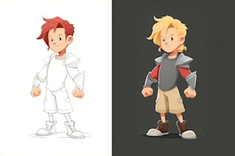 design a 2d cartoon character