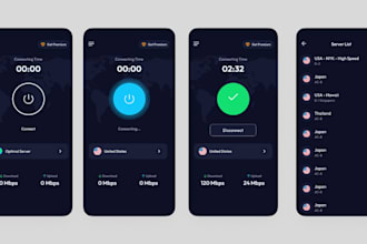 make professional vpn app with admin panel