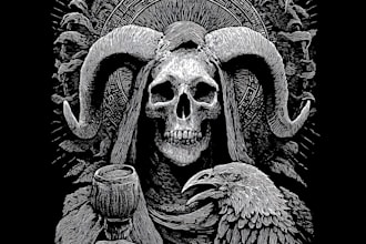 draw dark art horror illustration