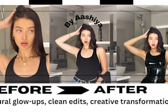 glow up faces, bodies and backgrounds with natural  a look