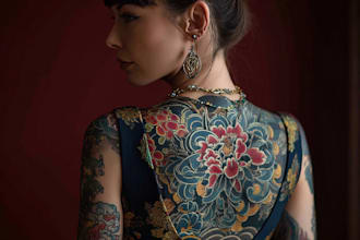 desing a tattoo in japanese style